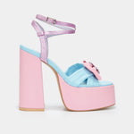 KOI Footwear Galactic Kawaii Princess Chunky Platform Heels Vegan Heels