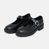 Kishi Tale Black Flat Mary Jane Shoes