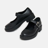 Kishi Tale Black Flat Mary Jane Shoes