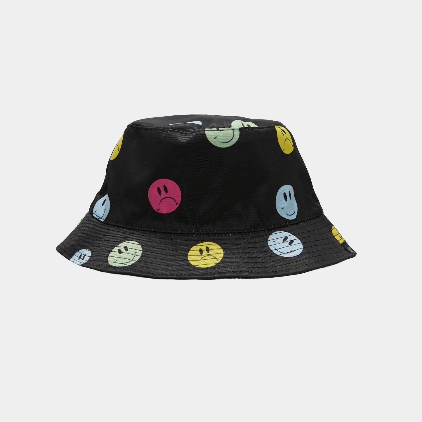 Mixed Emotions Black Bucket Hat - Accessories - KOI Footwear - Black - Front View