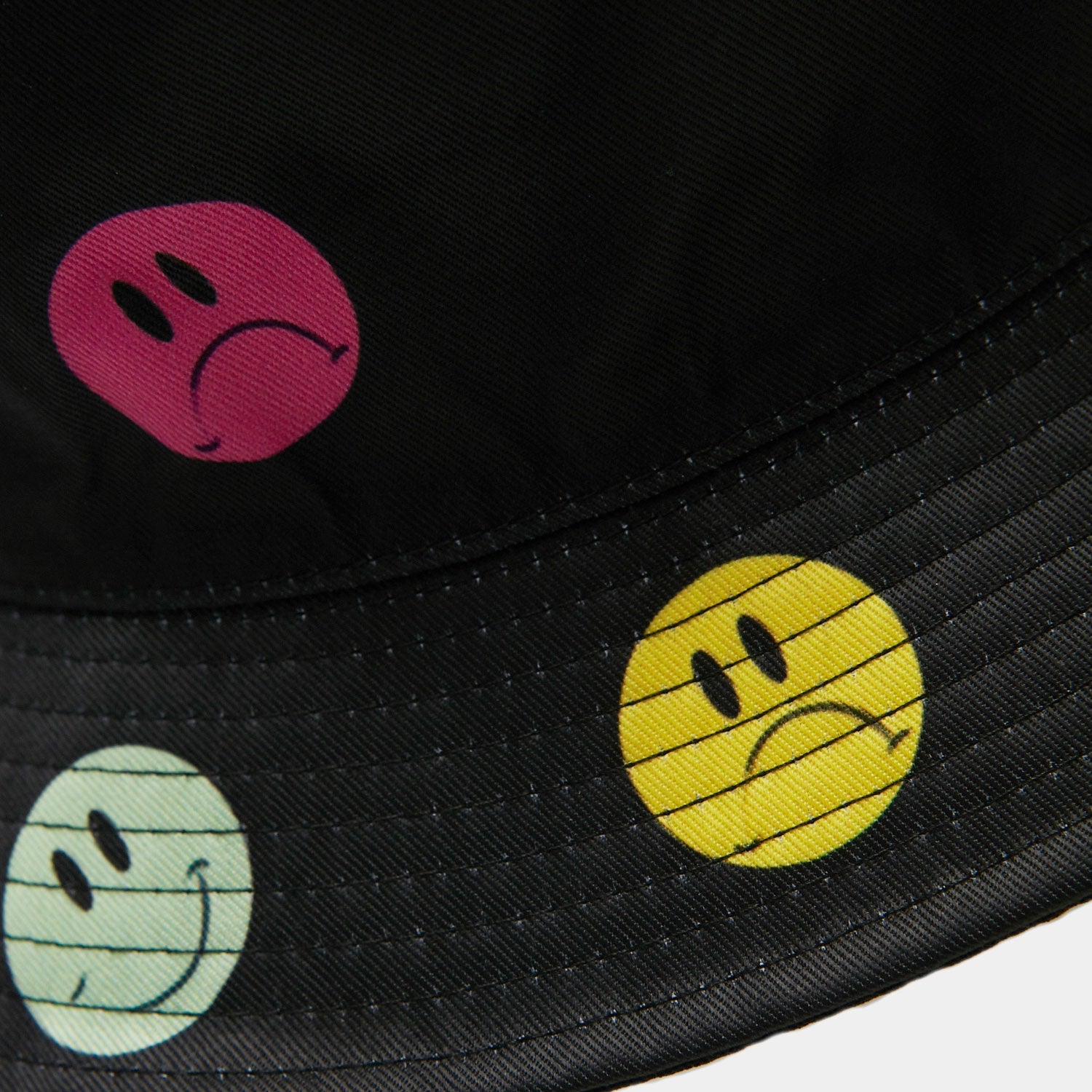 Mixed Emotions Black Bucket Hat - Accessories - KOI Footwear - Black - Print Detail