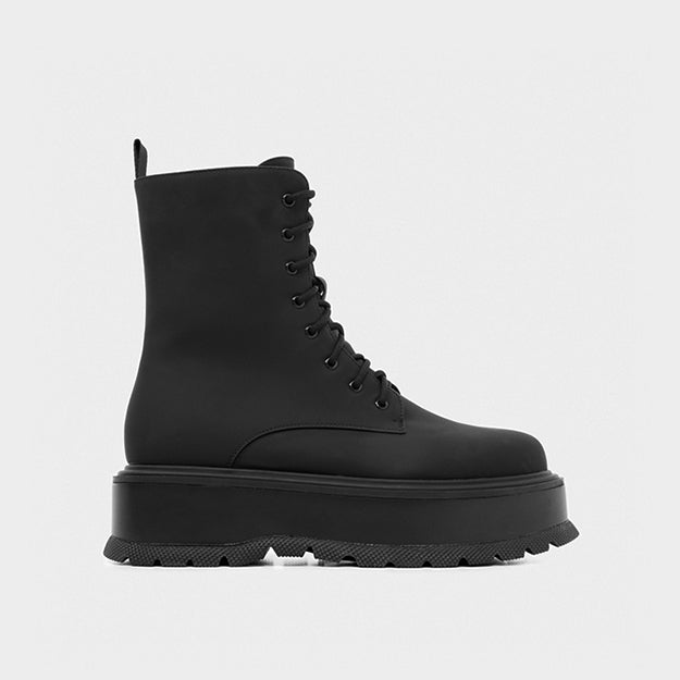 Foundry Men's Platform Ankle Boots - Ankle Boots - KOI Footwear - Black - Side View