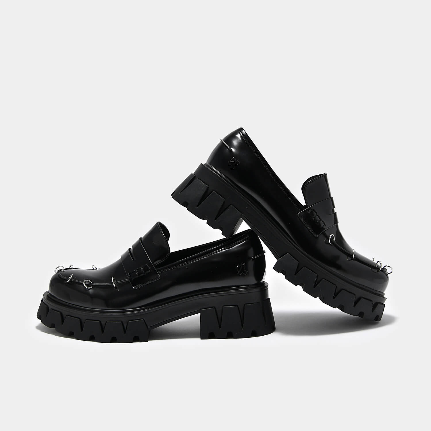 Gensai Men's Cyber Punk Loafers - Shoes - KOI Footwear - Black - Side and Back View
