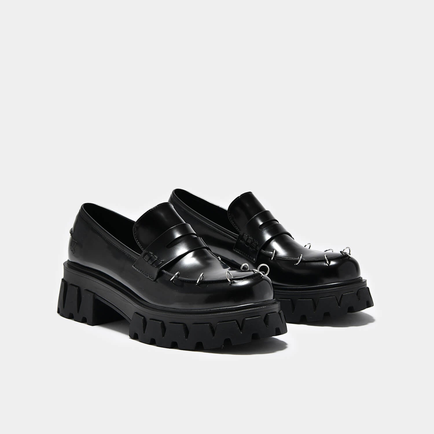 Gensai Men's Cyber Punk Loafers - Shoes - KOI Footwear - Black - Three-Quarter View