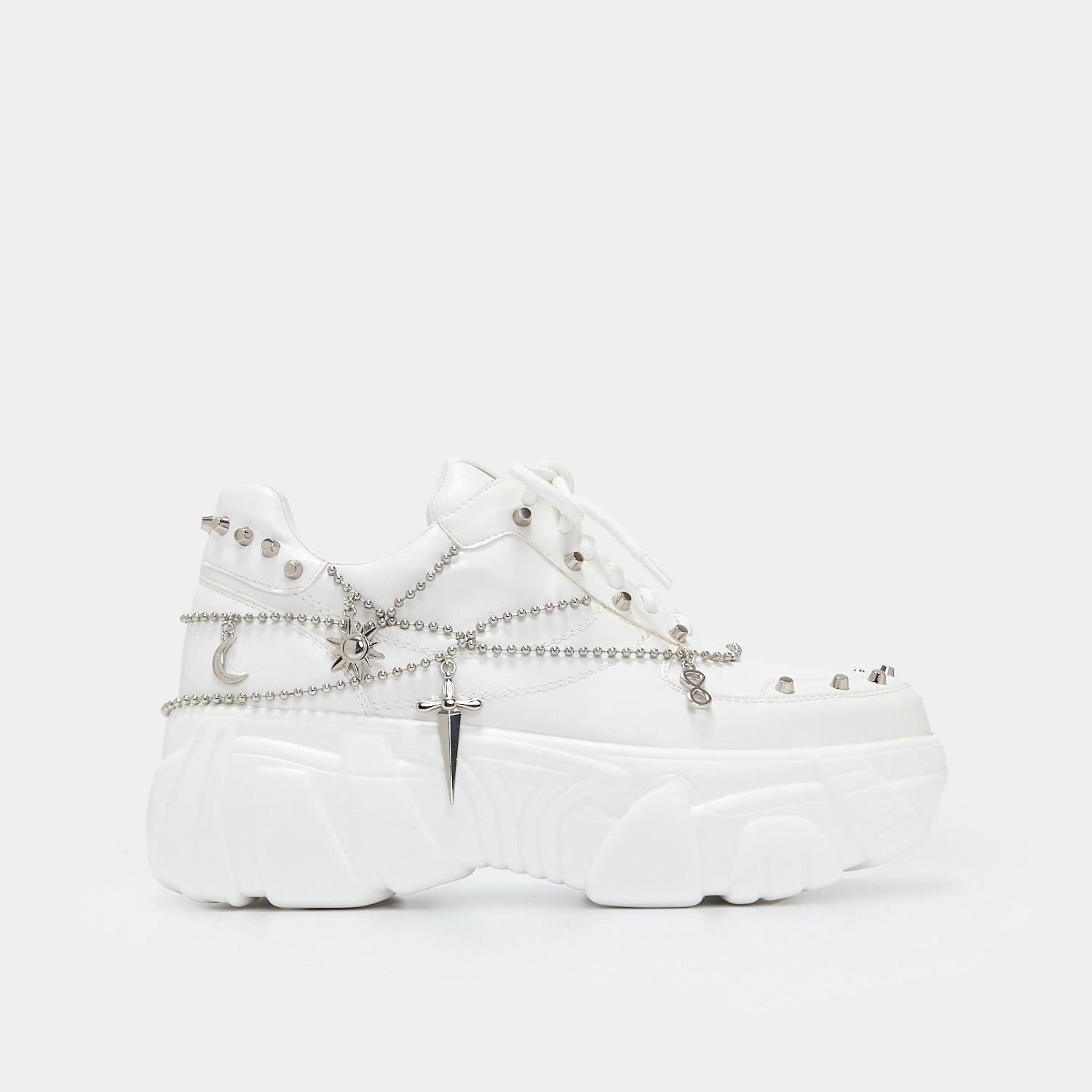 Jinx White Mystic Charm Trainers - Trainers - KOI Footwear - White - Front View