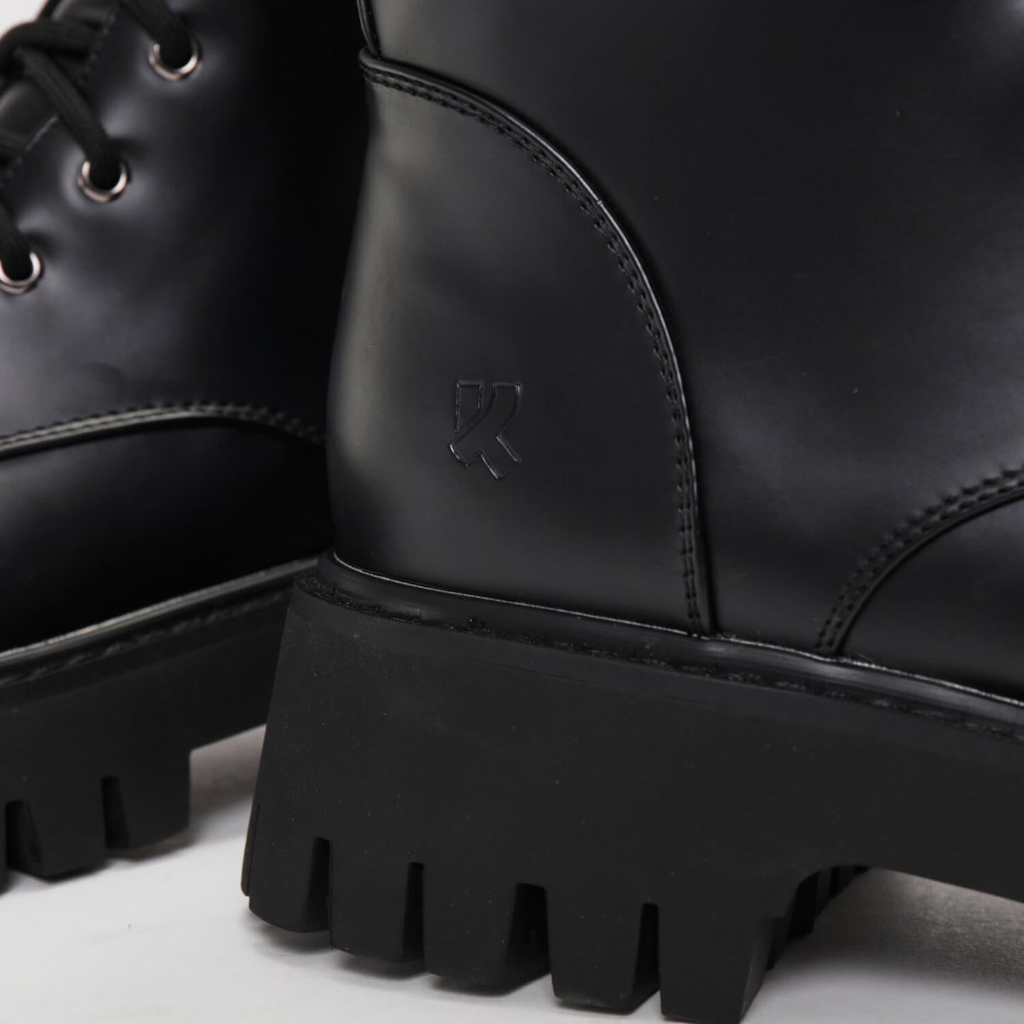 Gimli Men's Black Square Toe Lace Up Boots - Ankle Boots - KOI Footwear - Black - Back Detail