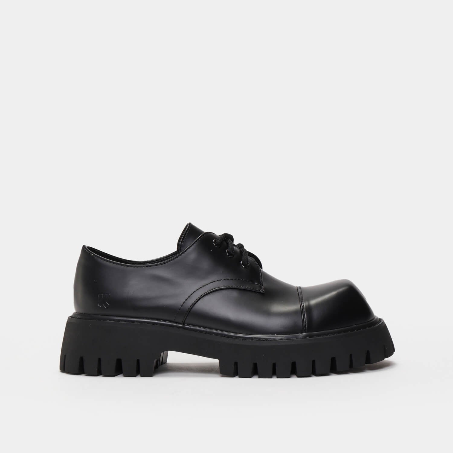 The Corrupter Men's Square Toe Shoes - Shoes - KOI Footwear - Black - Side View