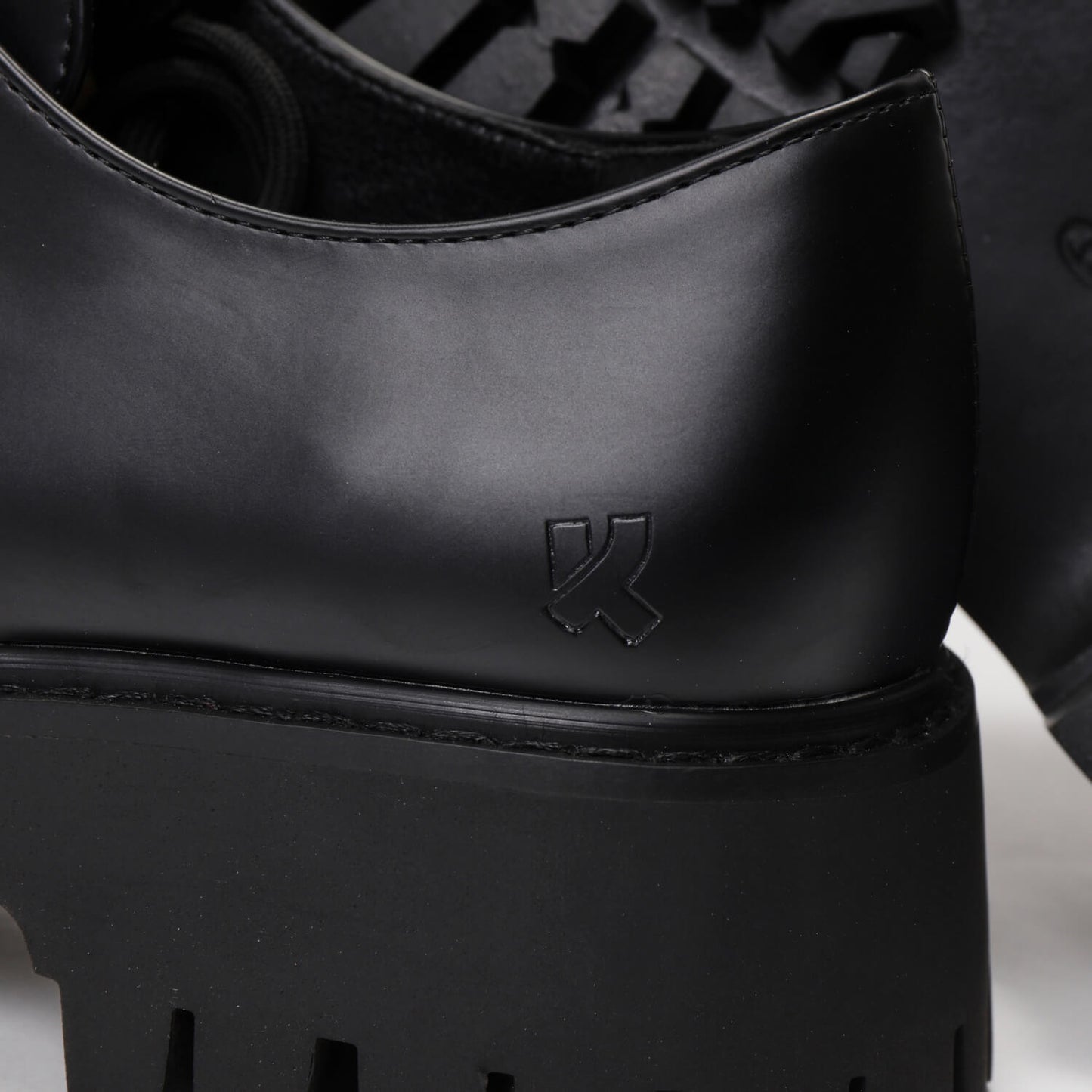 The Corrupter Men's Square Toe Shoes - Shoes - KOI Footwear - Black - Back Detail