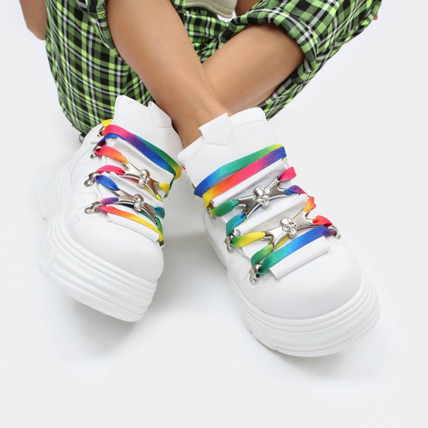 Rainbow Laces - Accessories - KOI Footwear - Multi - Front Example