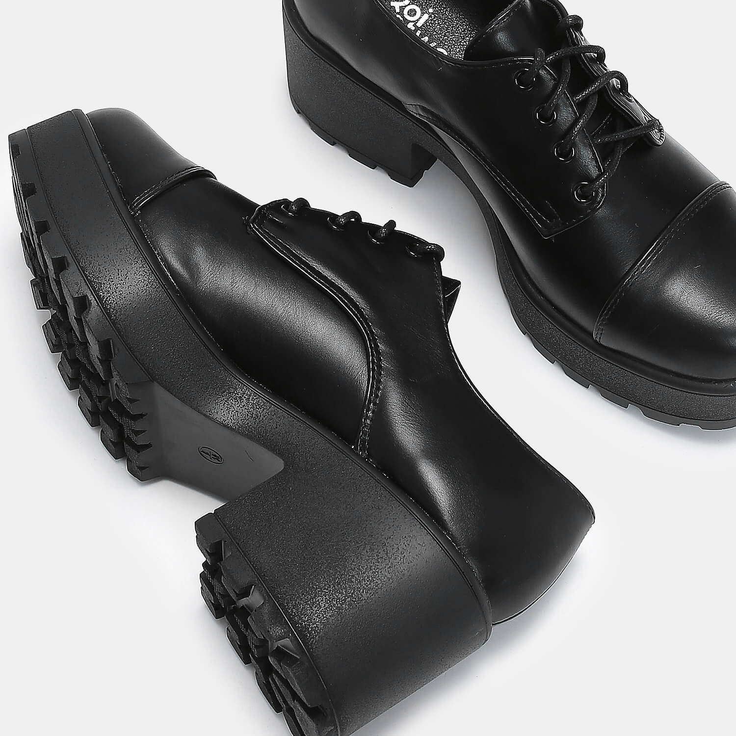 Pull&Bear high heel chunky platform sandal with buckle detail in black |  ASOS