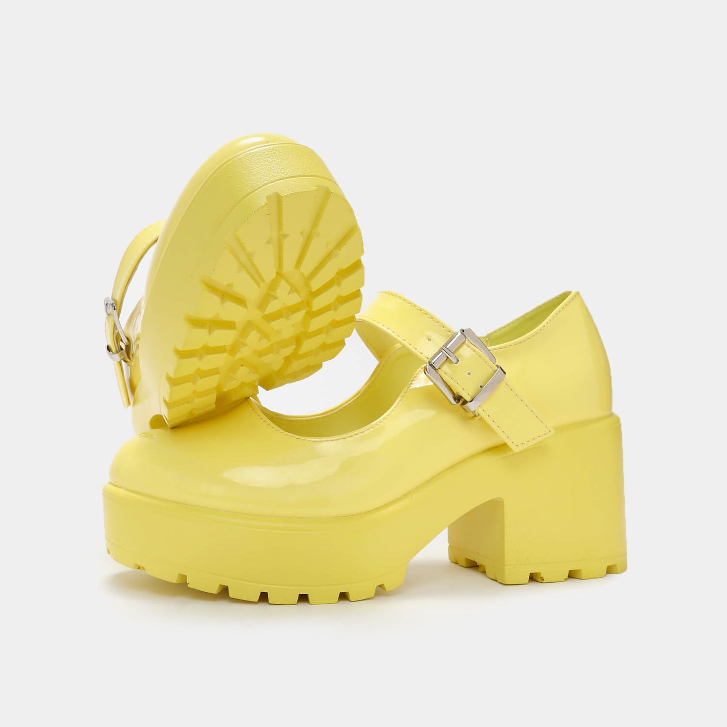 Tira Mary Jane Shoes 'Sunshine Yellow Edition' - Mary Janes - KOI Footwear - Yellow - Sole and Side View