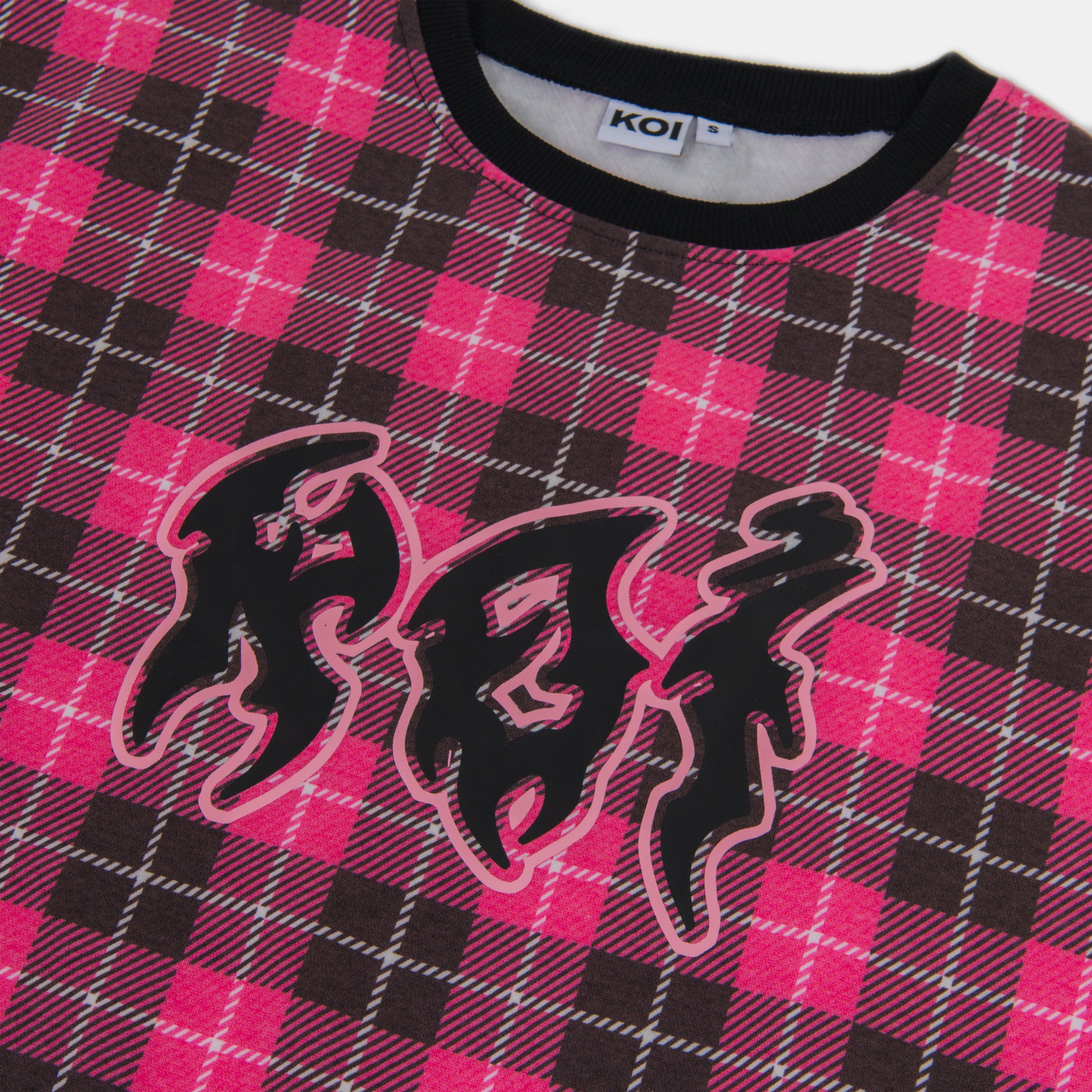 Yami Oversized Sweatshirt - Tops - KOI Footwear - Pink - Print Detail