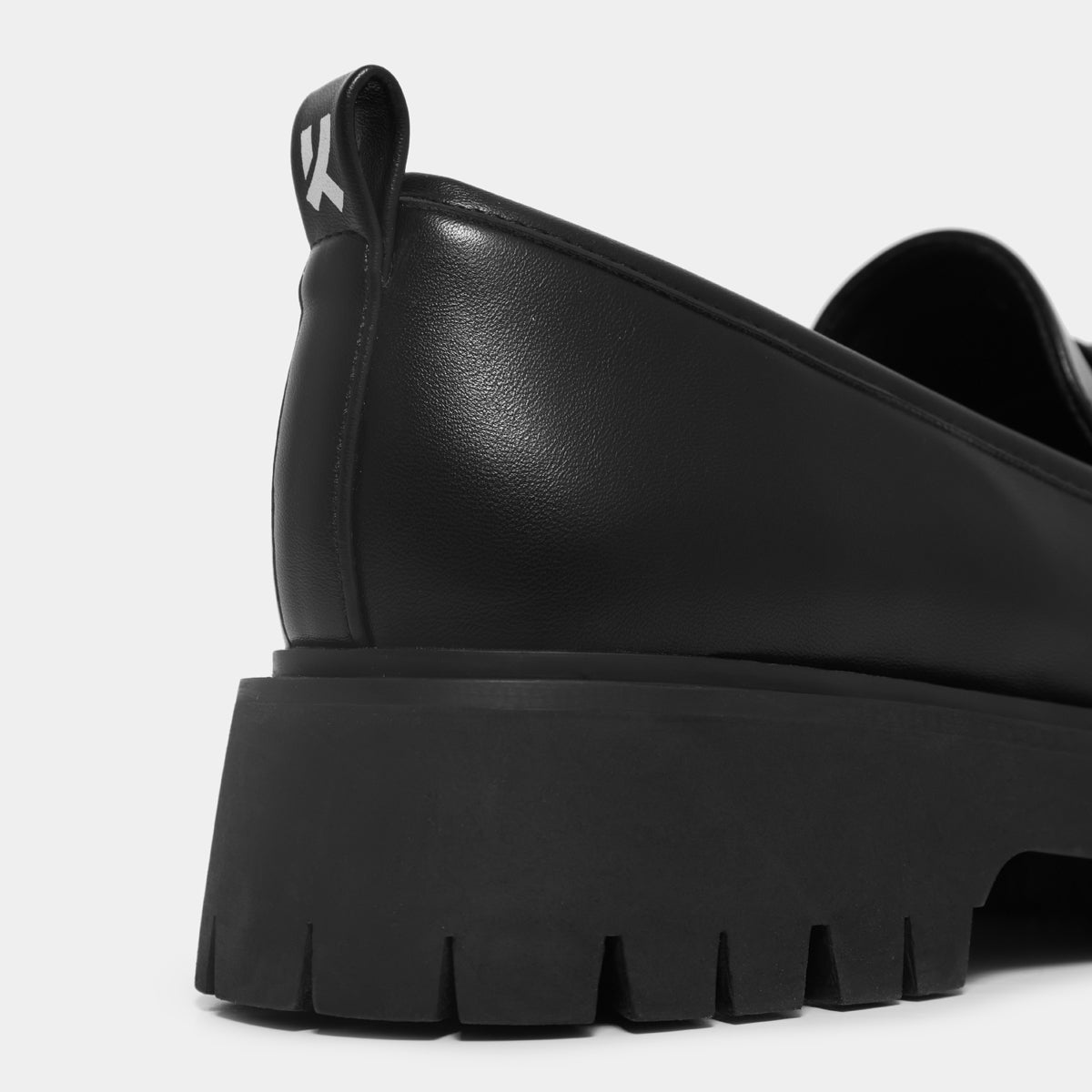 Shenron Men's Chain Black Loafers - Shoes - KOI Footwear - Black - Back Detail