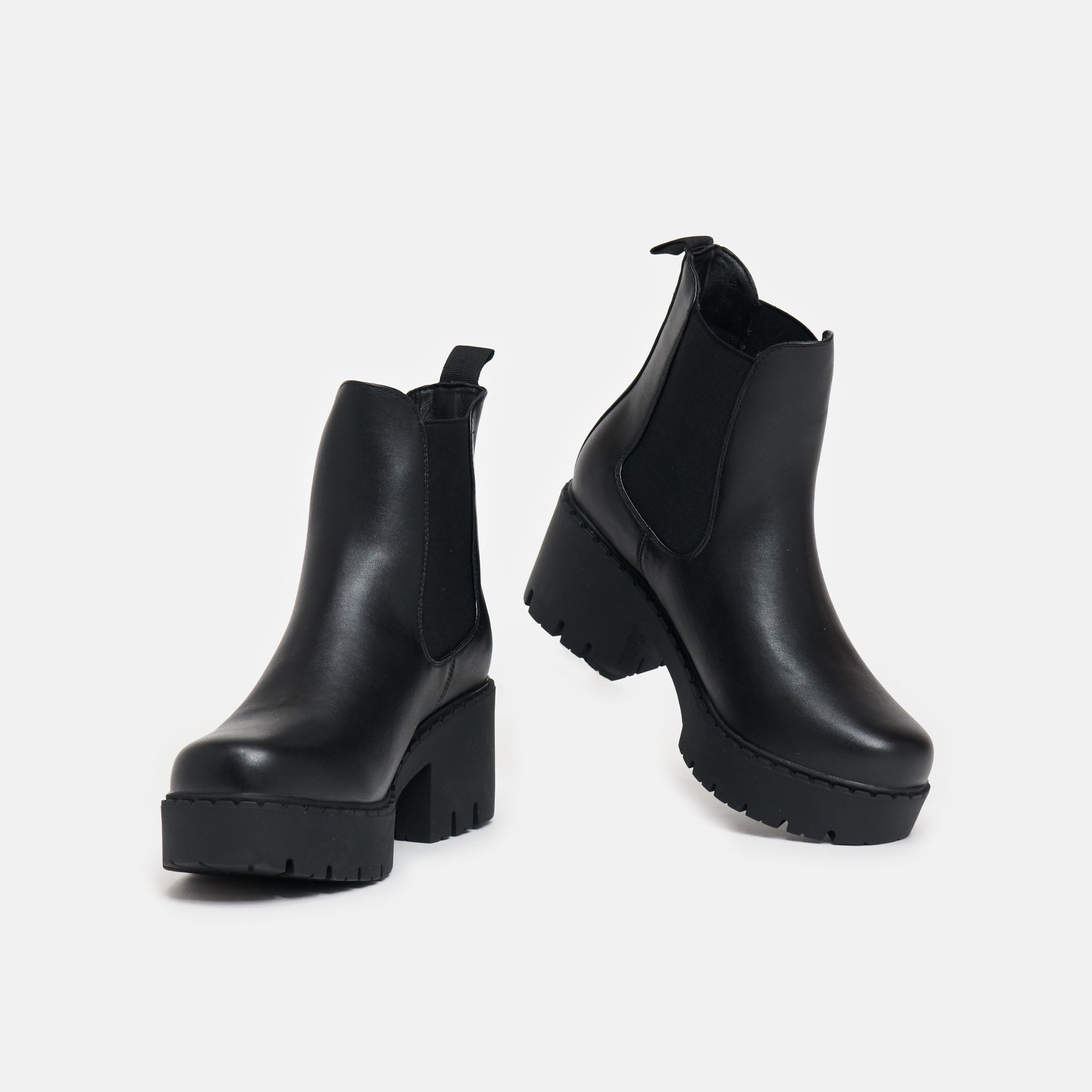 Orson Switch Chelsea Boots - Ankle Boots - KOI Footwear - Black - Front and Side View