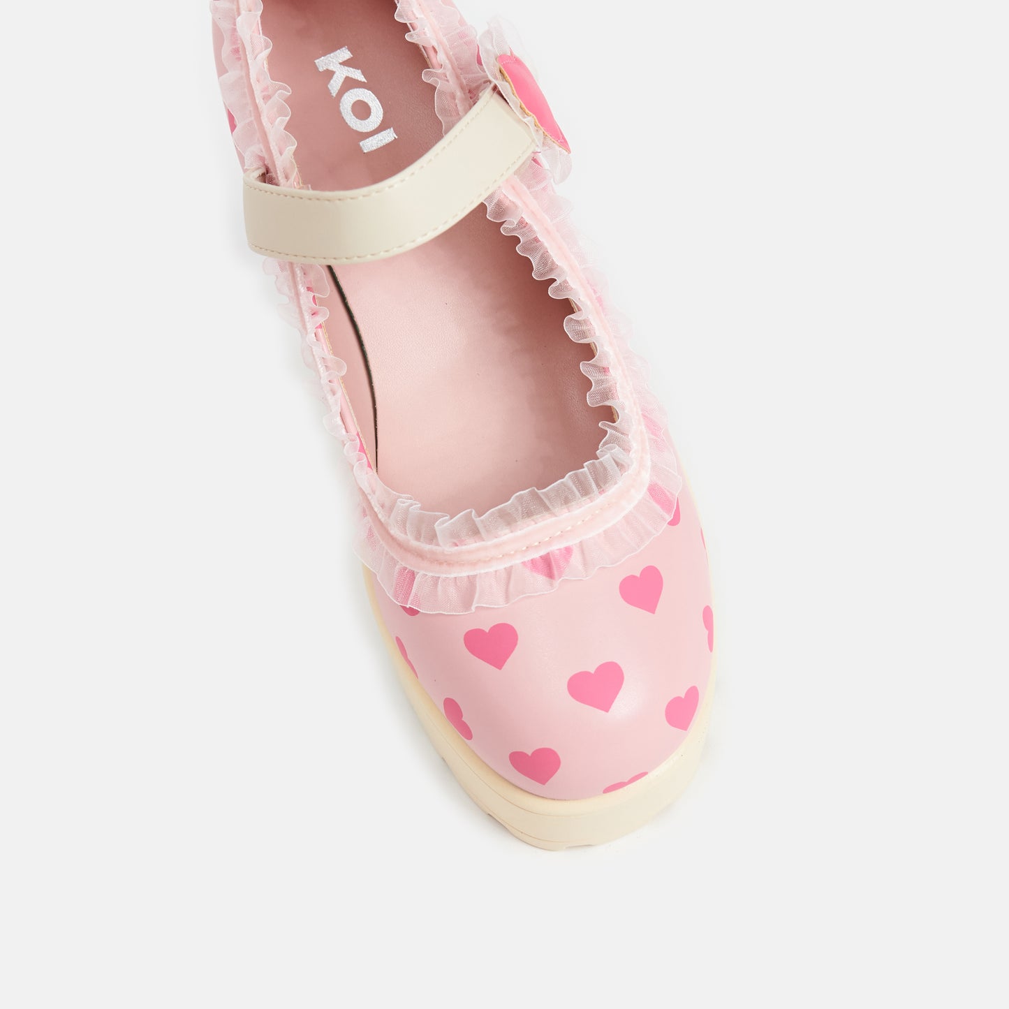 Tira Mary Jane Shoes 'Melanie Sweetheart Edition' - Mary Janes - KOI Footwear - Beige - Front Detail