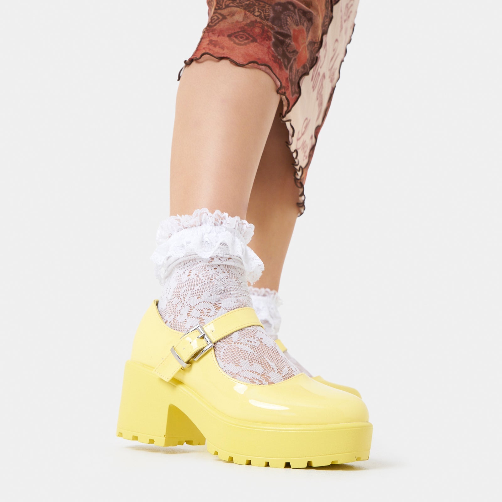 Tira Mary Jane Shoes 'Sunshine Yellow Edition' - Mary Janes - KOI Footwear - Yellow - Three-Quarter View