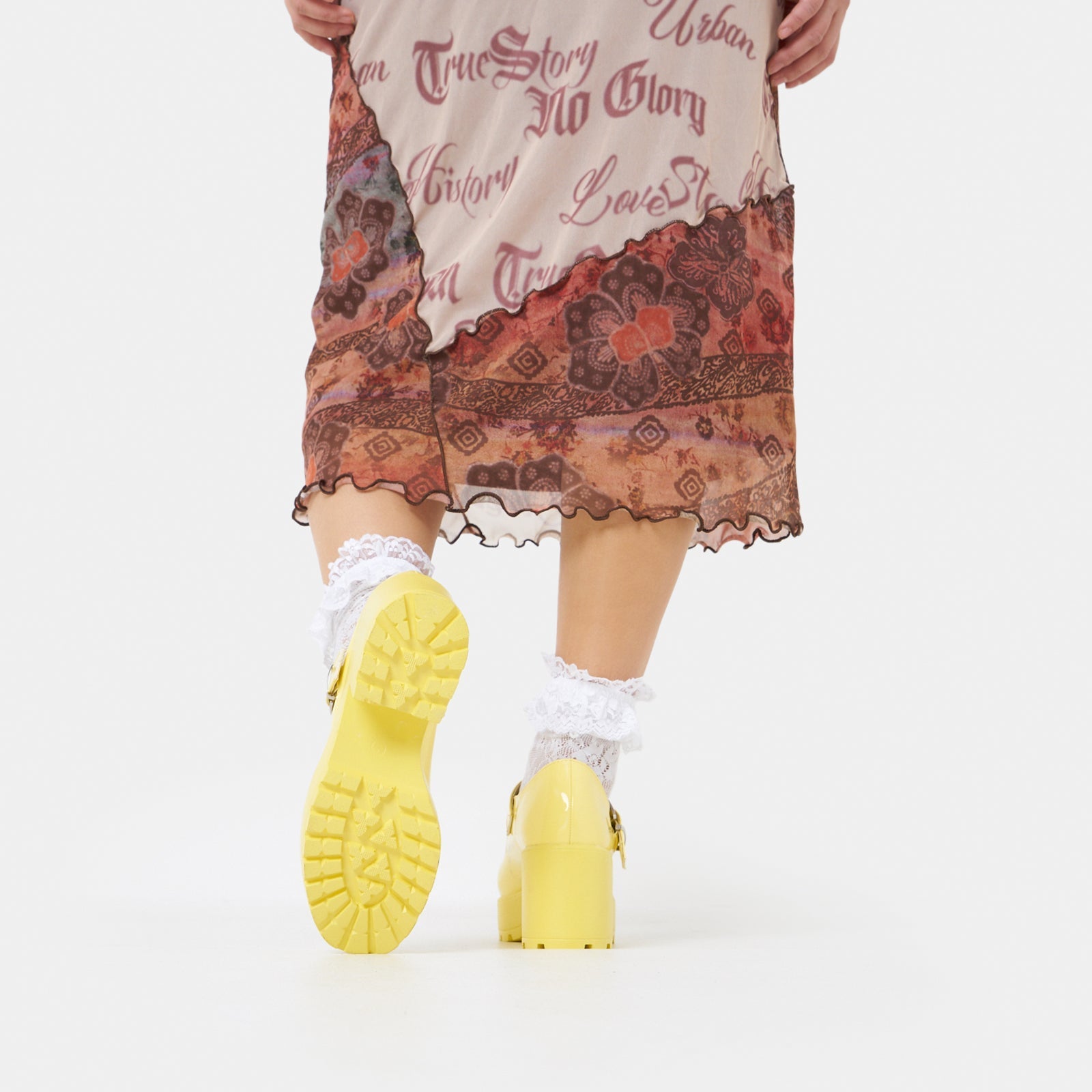 Tira Mary Jane Shoes 'Sunshine Yellow Edition' - Mary Janes - KOI Footwear - Yellow - Model Back View