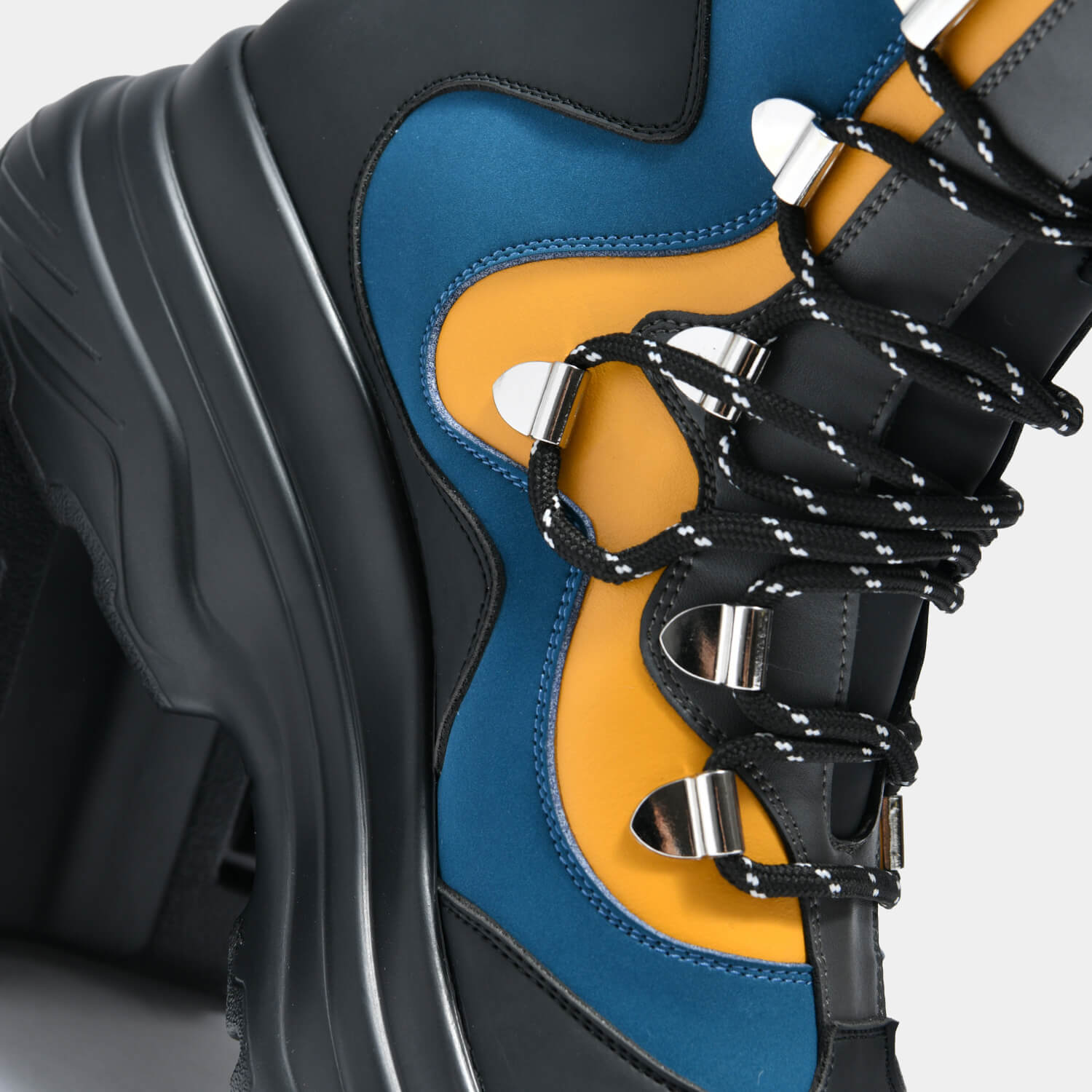 Ajax Men's Trail Boots - Ankle Boots - KOI Footwear - Black - Lace Detail