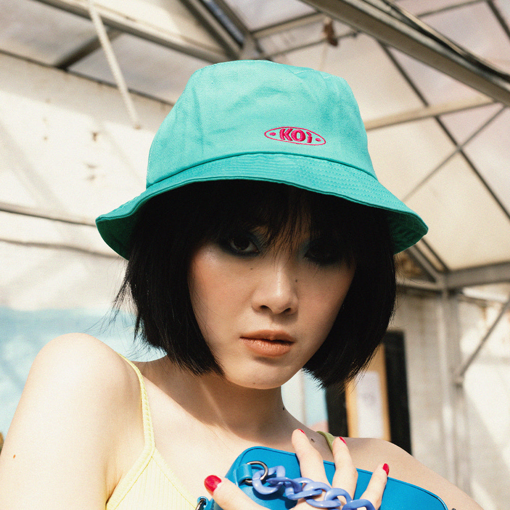Aqua Koi Bucket Hat - Accessories - KOI Footwear - Blue - Main View