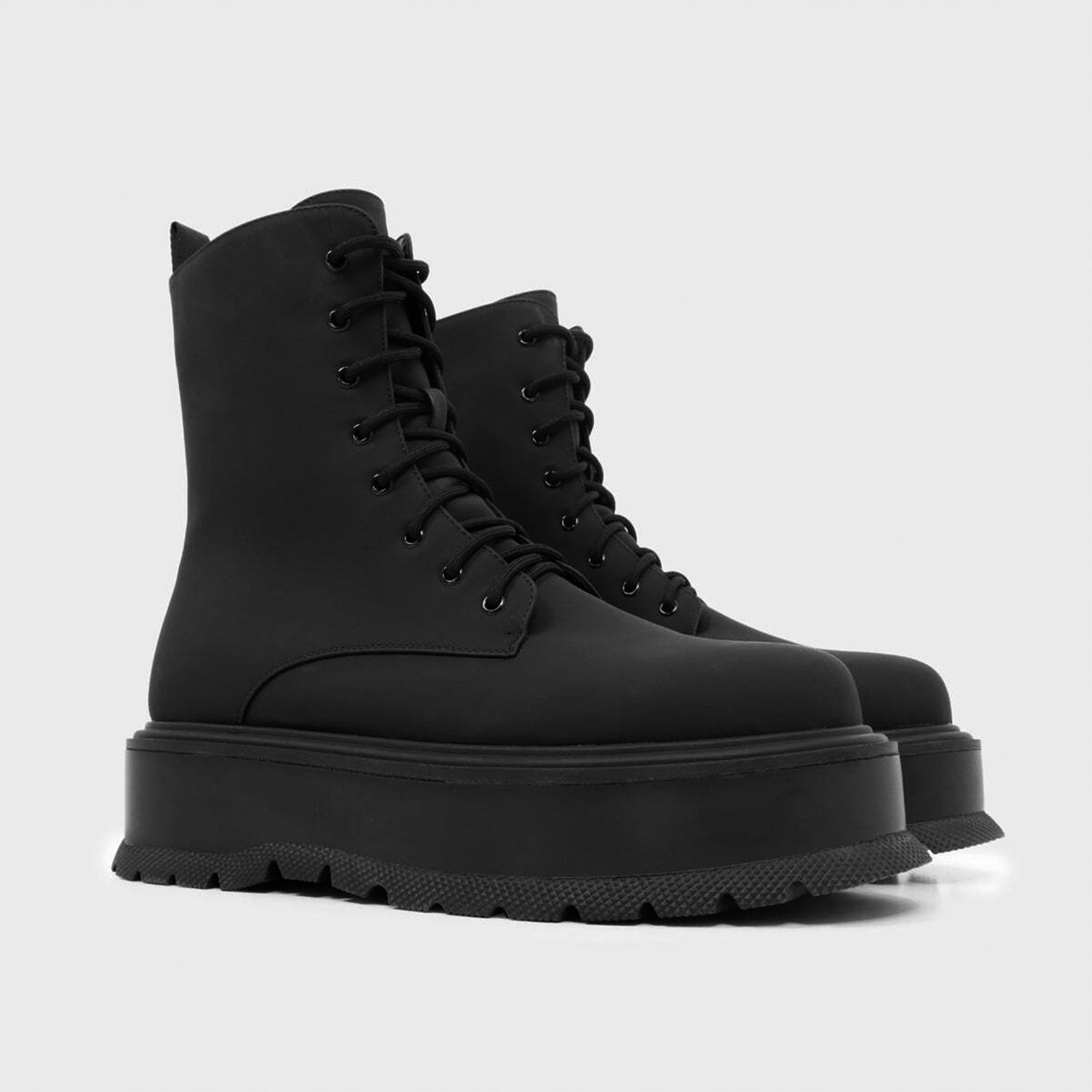 Foundry Men's Platform Ankle Boots - Ankle Boots - KOI Footwear - Black - Side Platform View