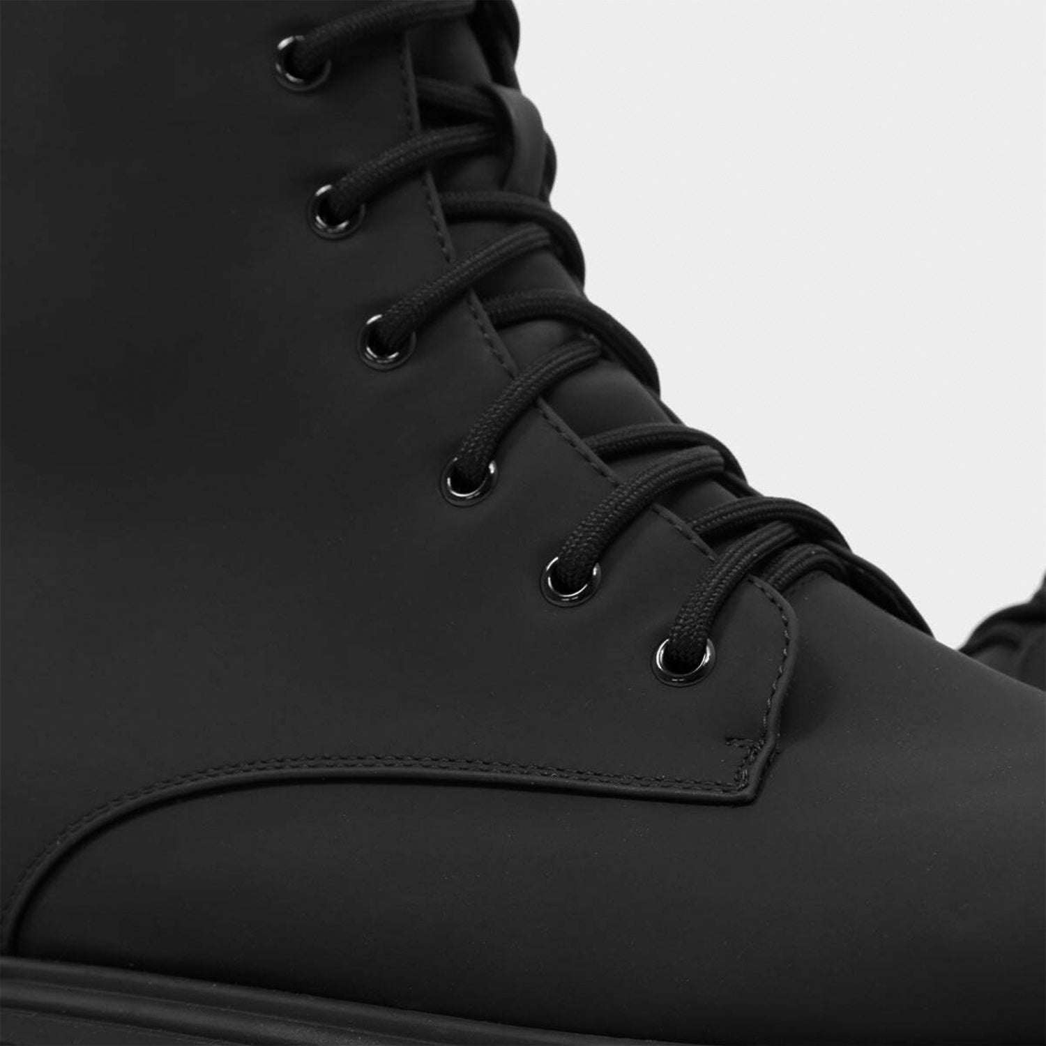 Foundry Men's Platform Ankle Boots - Ankle Boots - KOI Footwear - Black - Lace Detail
