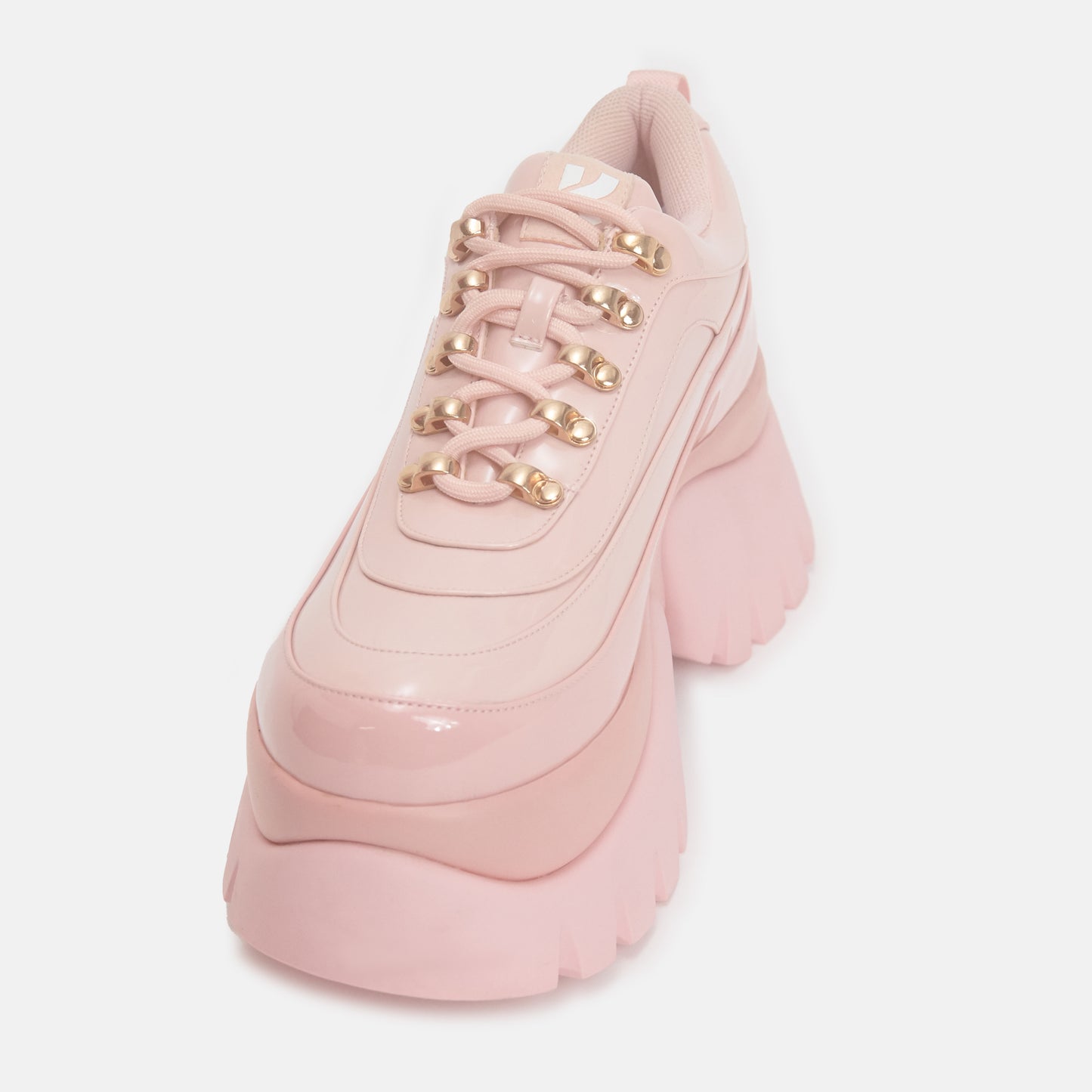 Cake Show Ballerina Platform Shoes - Shoes - KOI Footwear - Pink - Front Detail