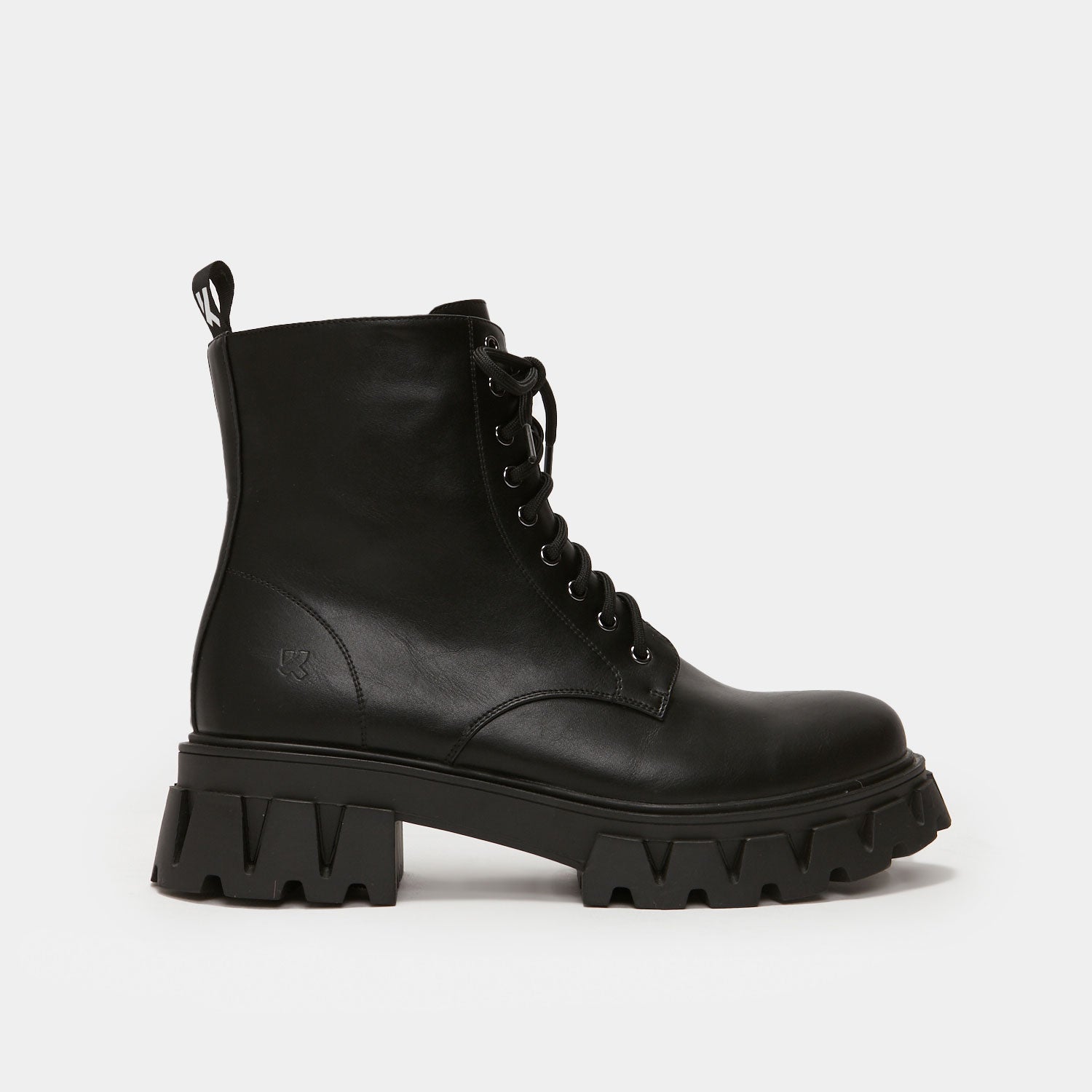 Muted Shadow Men's Lace Up Boots - Ankle Boots - KOI Footwear - Black - Side View