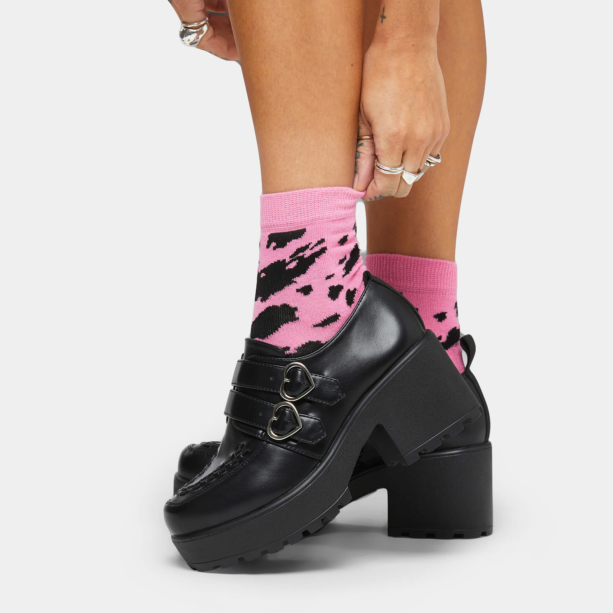 iago metal heart oxford platform shoes