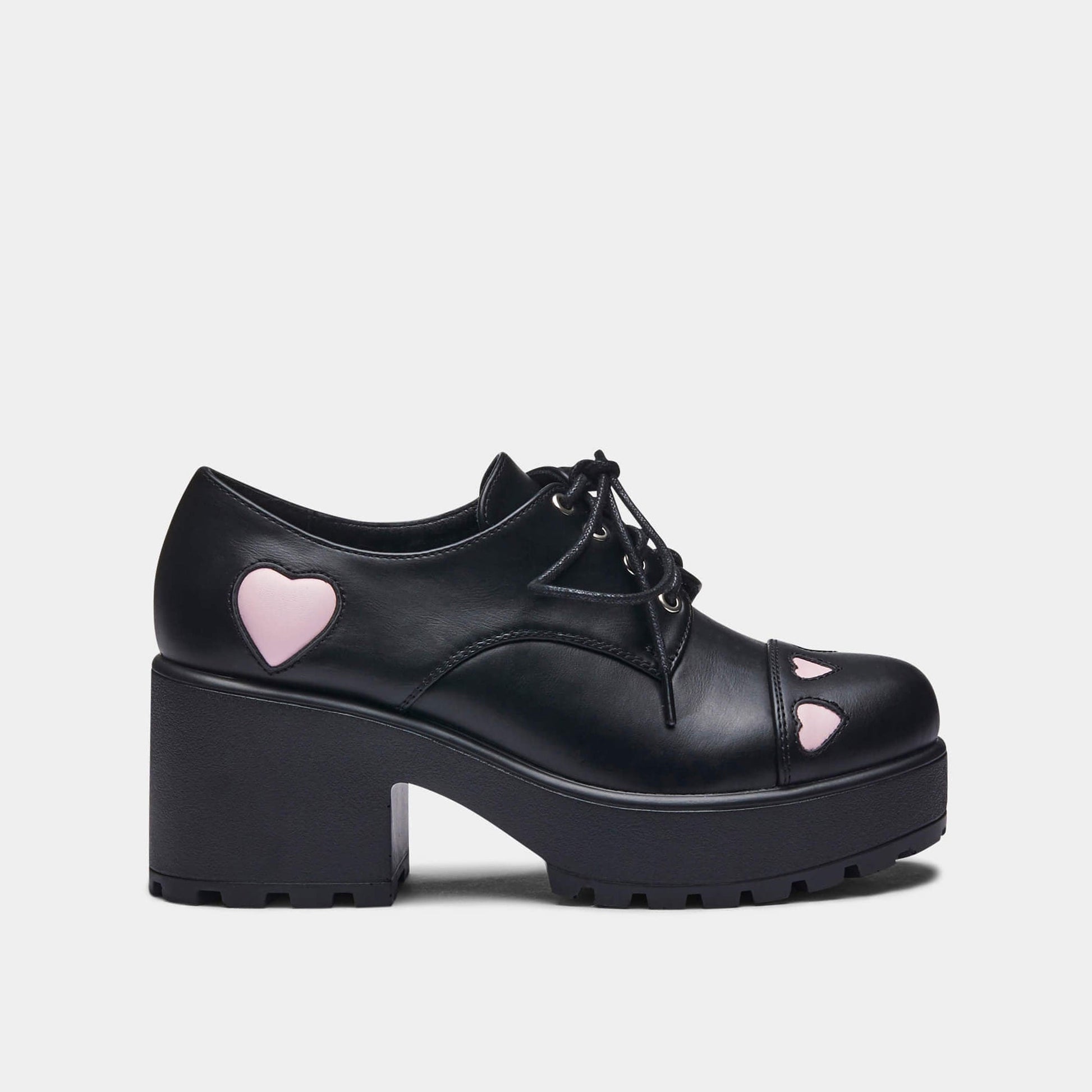 Tennin Heart Shoes - Shoes - KOI Footwear - Black - Side View