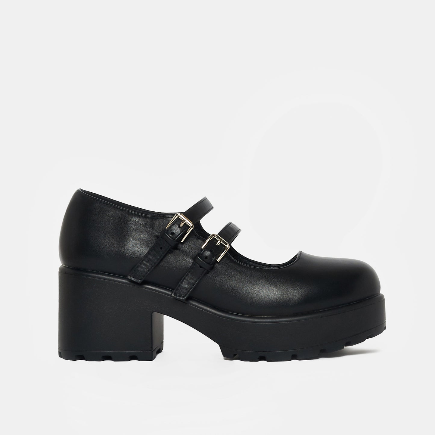 Mura Double Strap Shoes - Mary Janes - KOI Footwear - Black - Side View