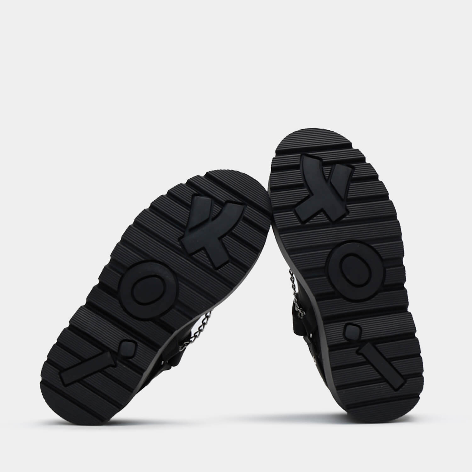 Retrograde Rebel Men's Black Platform Shoes - Shoes - KOI Footwear - Black - Sole Detail