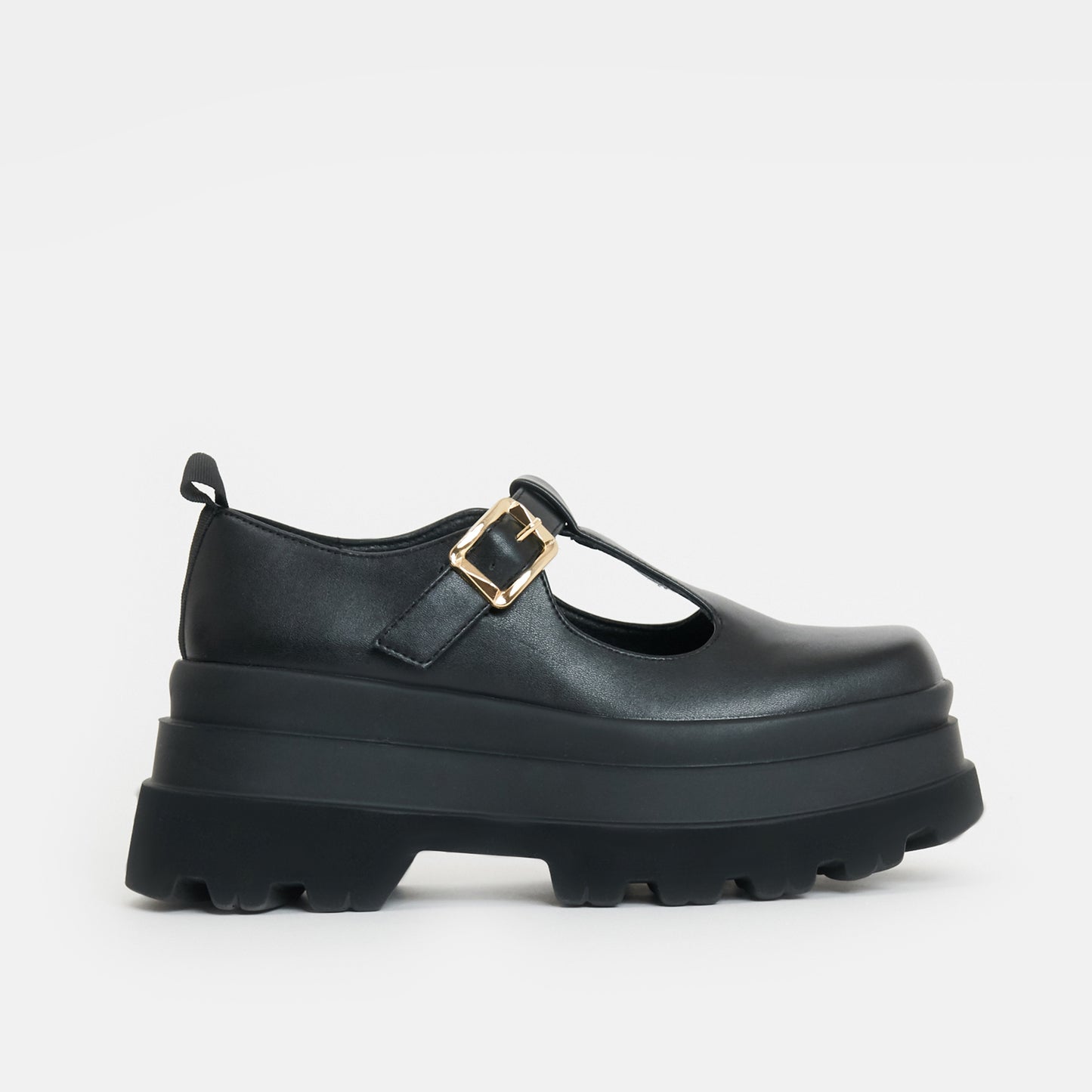 Silent Amity Trident Platform Mary Jane Shoes - Mary Janes - KOI Footwear - Black - Side View