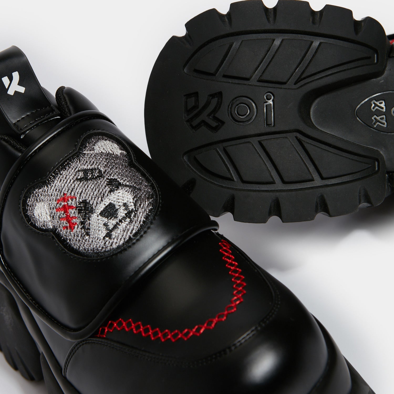 The Terror Of Monakuma Black Vilun Platform Trainers - Trainers - KOI Footwear - Black - Sole Detail