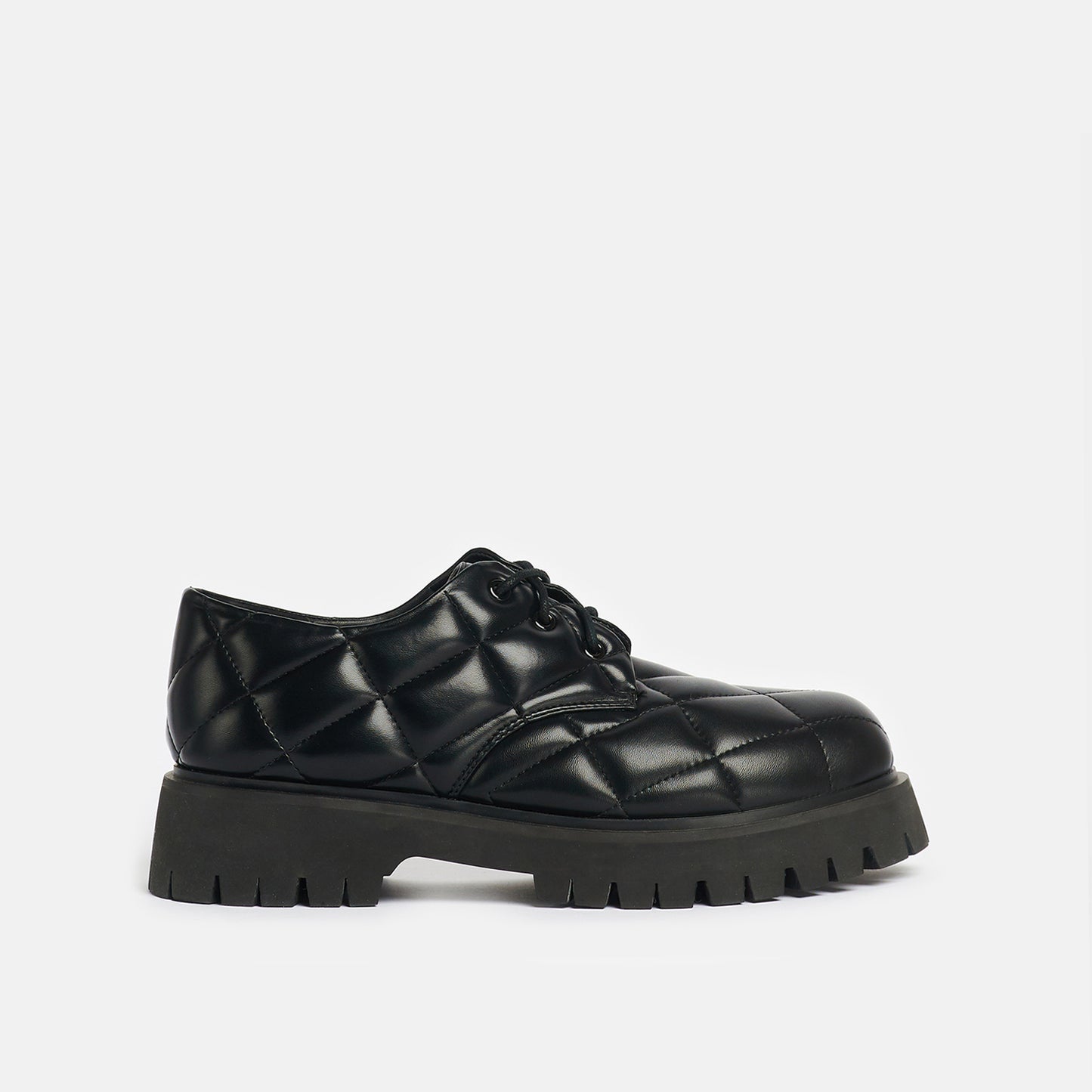 The Snug Cave Men's Black Quilted Shoes - Shoes - KOI Footwear - Black - Side View