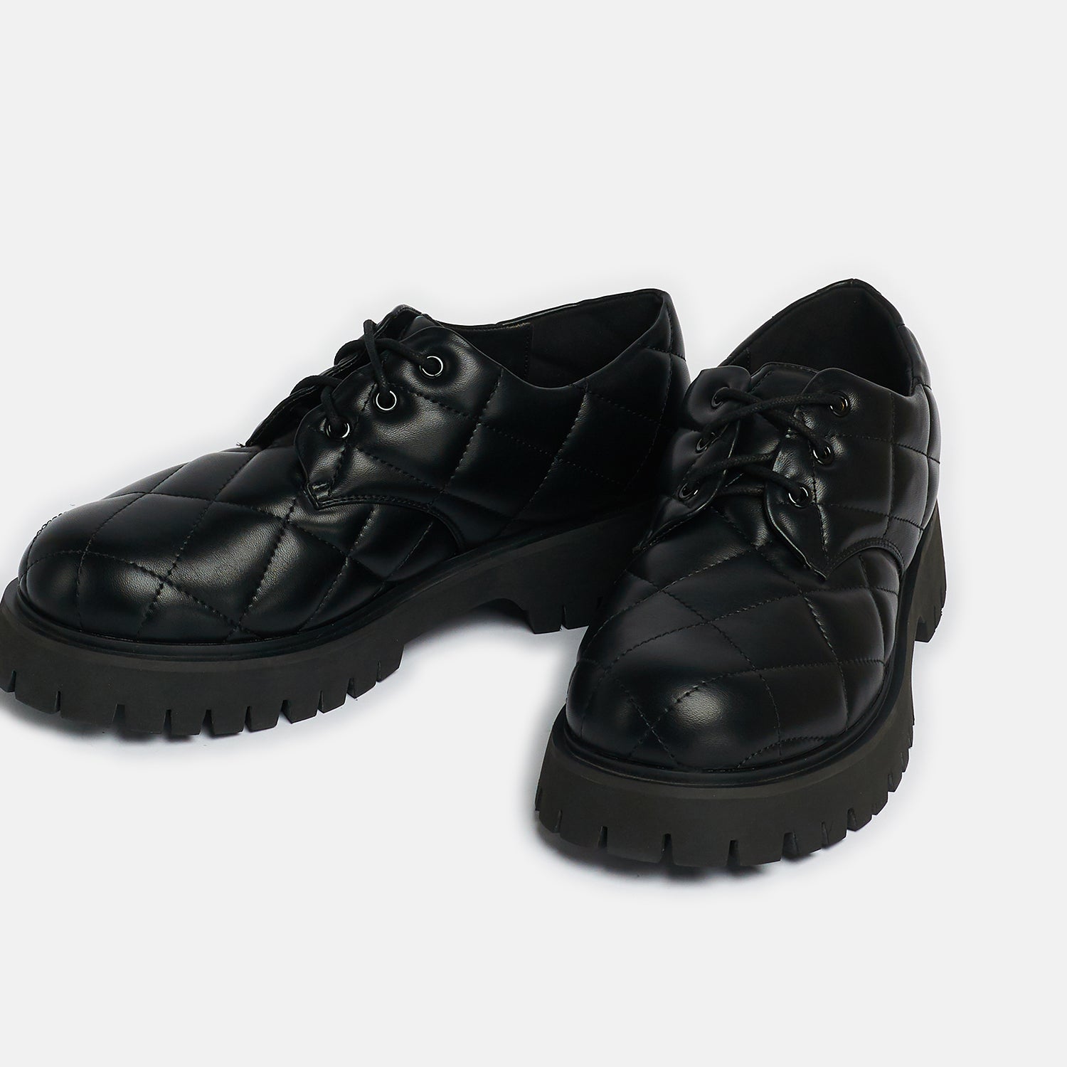 The Snug Cave Men's Black Quilted Shoes - Shoes - KOI Footwear - Black - Left Side View