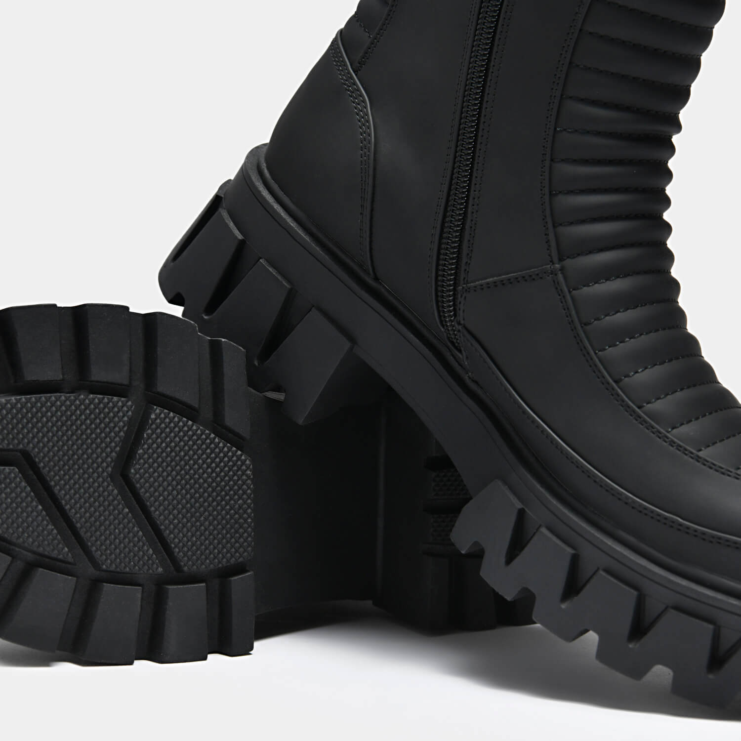 Vader Men's Padded Croft Boots - Ankle Boots - KOI Footwear - Black - Sole Detail