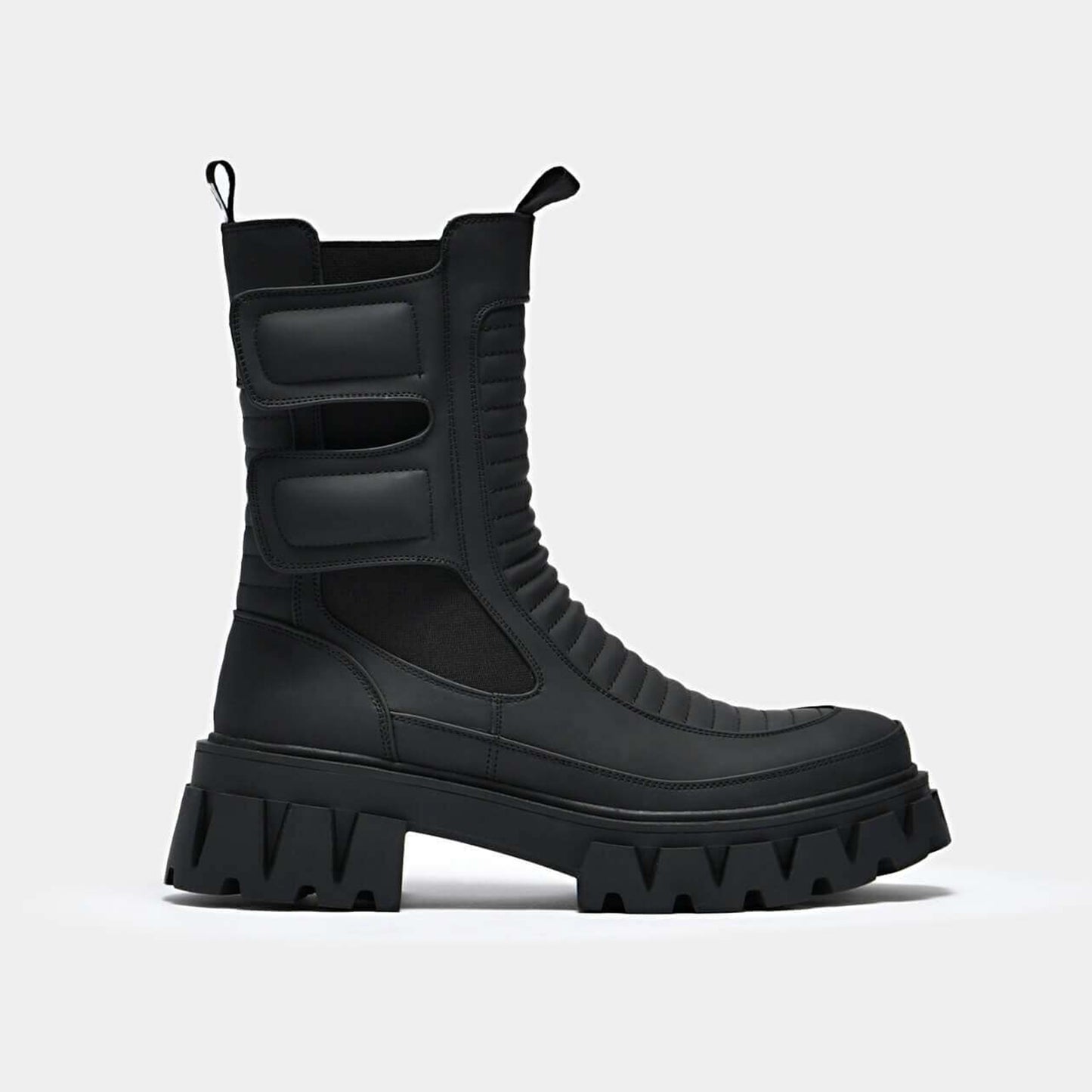 Vader Padded Croft Boots - Ankle Boots - KOI Footwear - Black - Side View